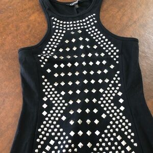 Express studded little black dress